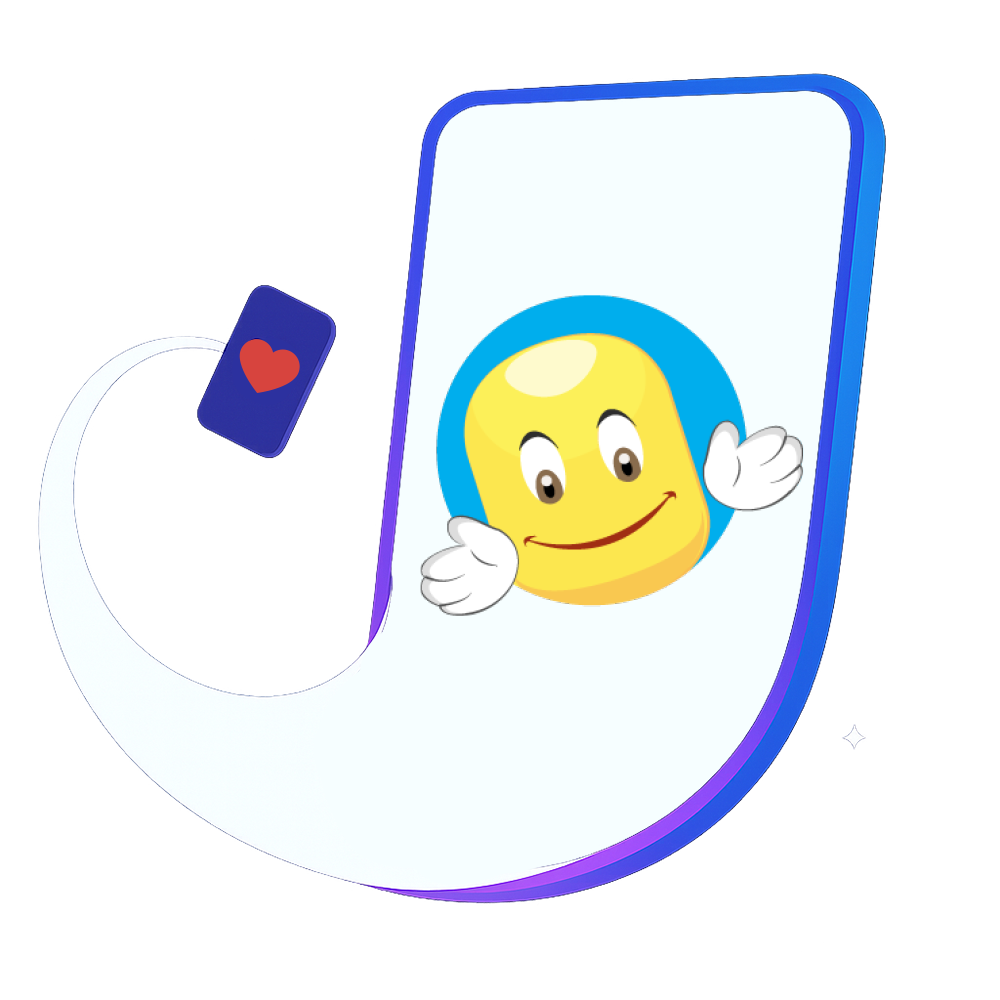 YouthPro character on a phone